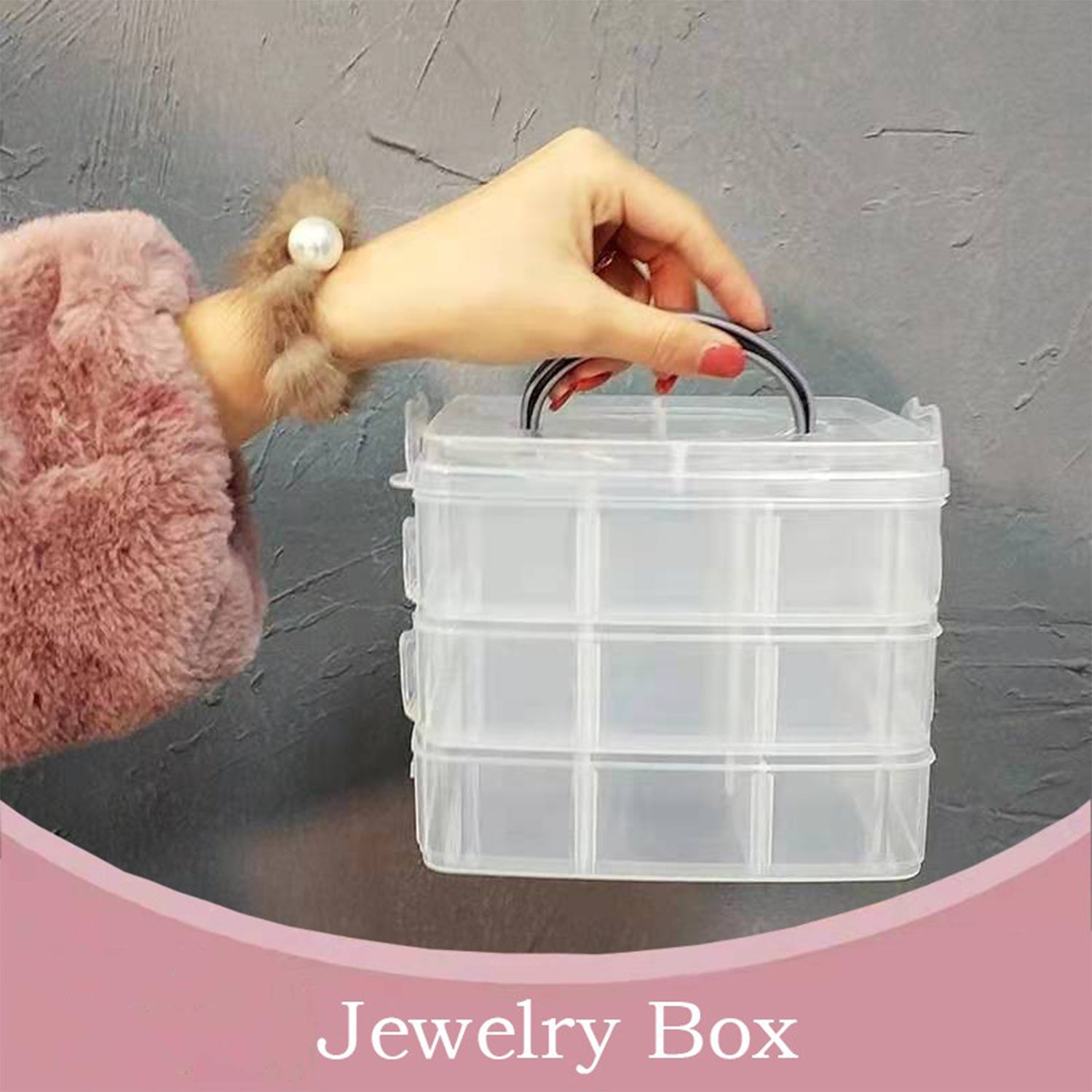 2644 3-Tier 18 Sections Transparent Stackable Adjustable Compartment Slot Plastic Craft Storage Box 2644 3-Tier 18 Sections Transparent Stackable Adjustable Compartment Slot Plastic Craft Storage Box